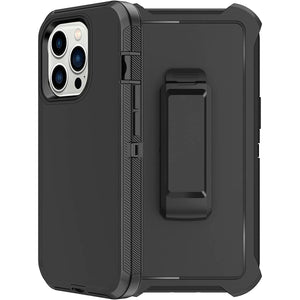 Heavy Duty Defender iPhone 15 Case with Belt Clip Holster