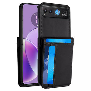 Motorola Razr 2023 Premium Leather Slim Wallet Case with Card Holder