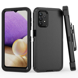 Heavy Duty Defender [Galaxy A23 5G] Case w/ Belt Clip Holster - Black-MyPhoneCase.com