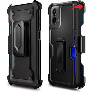 Moto G Power 5G 2023 Rugged Case w/ Kickstand & Belt Clip Holster